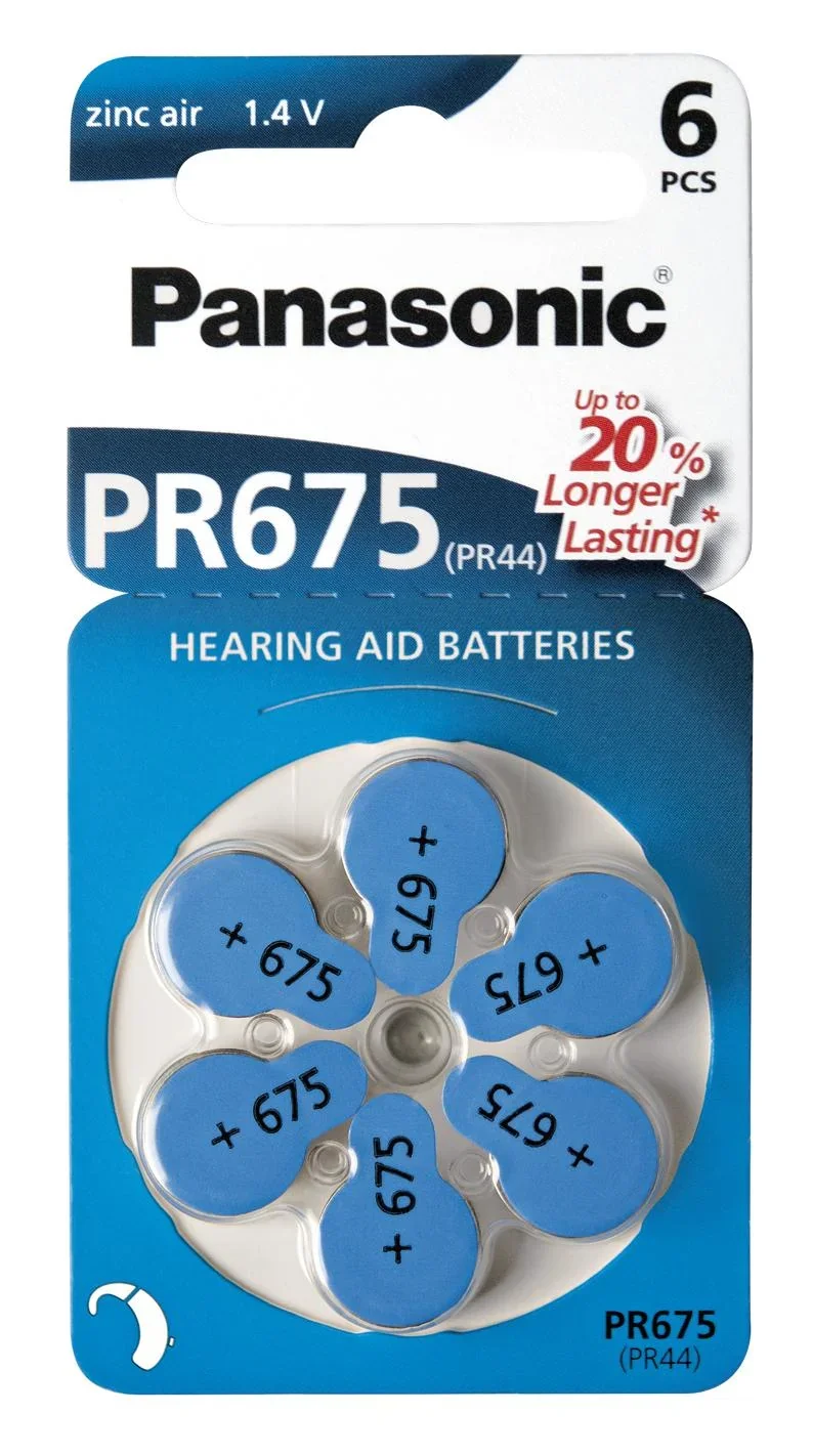 Zink-Luft Hörgerätebatterien BLAU PR675 - 6 Stück - 0