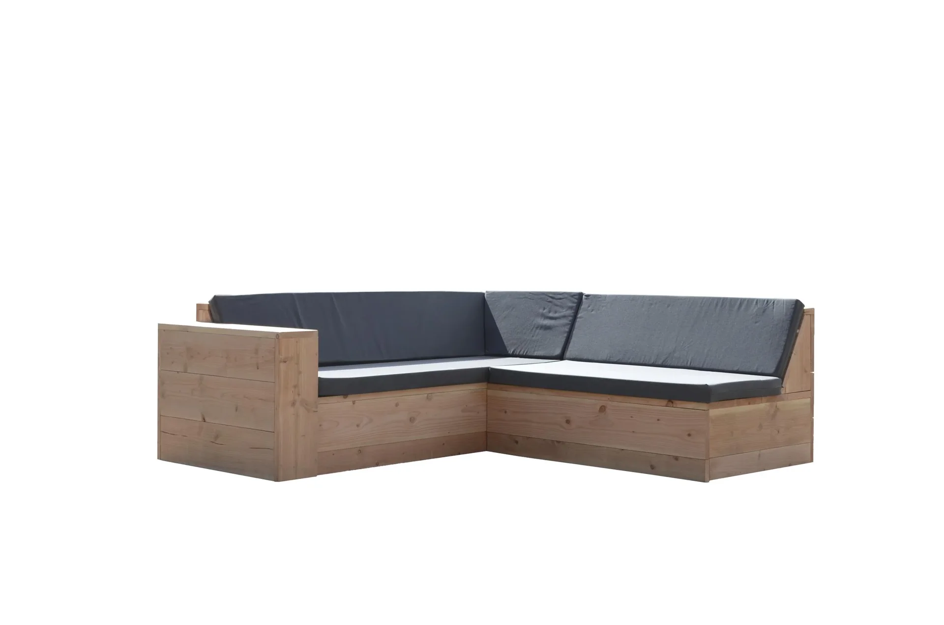 Lounge-Set haltbares Douglasie-Holz komplett# Sofa, Stühle, Tisch und Outdoor-Kissen - 1