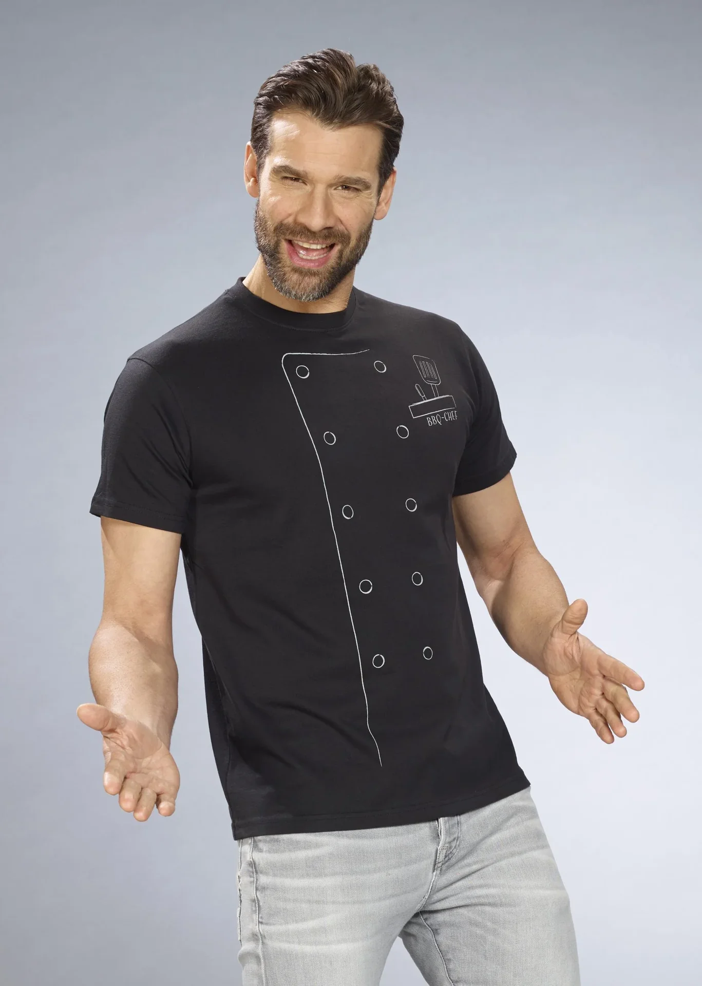 T-Shirt Grillmeister, Farbe schwarz, Gr.M - 1