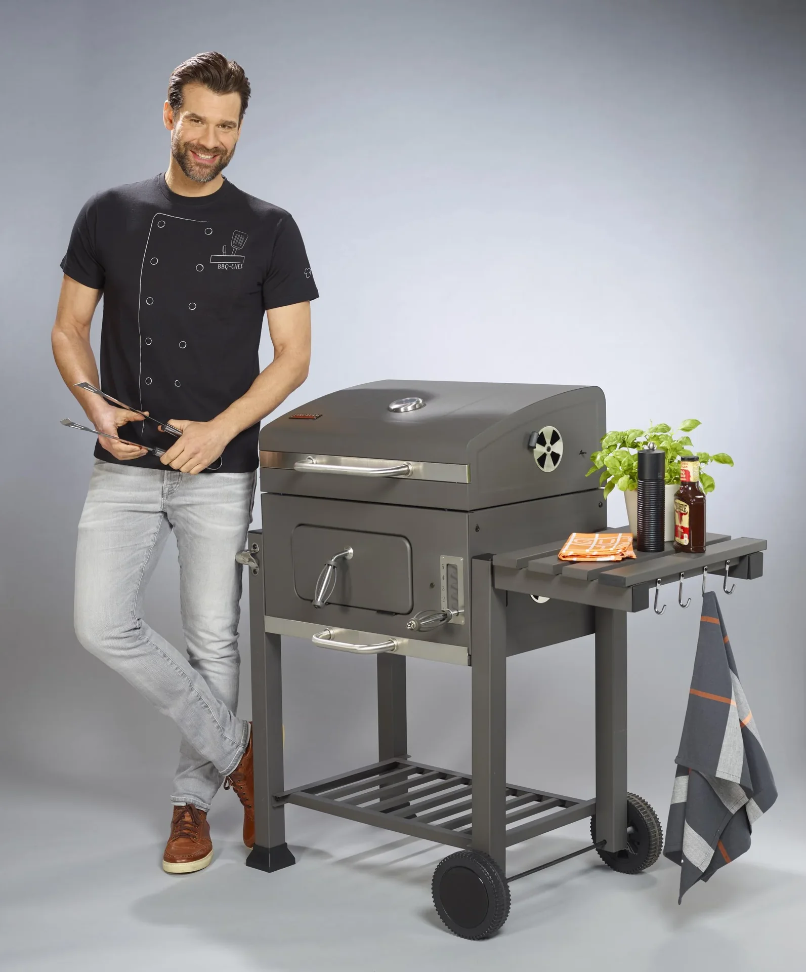 T-Shirt Grillmeister, Farbe schwarz, Gr.M - 3