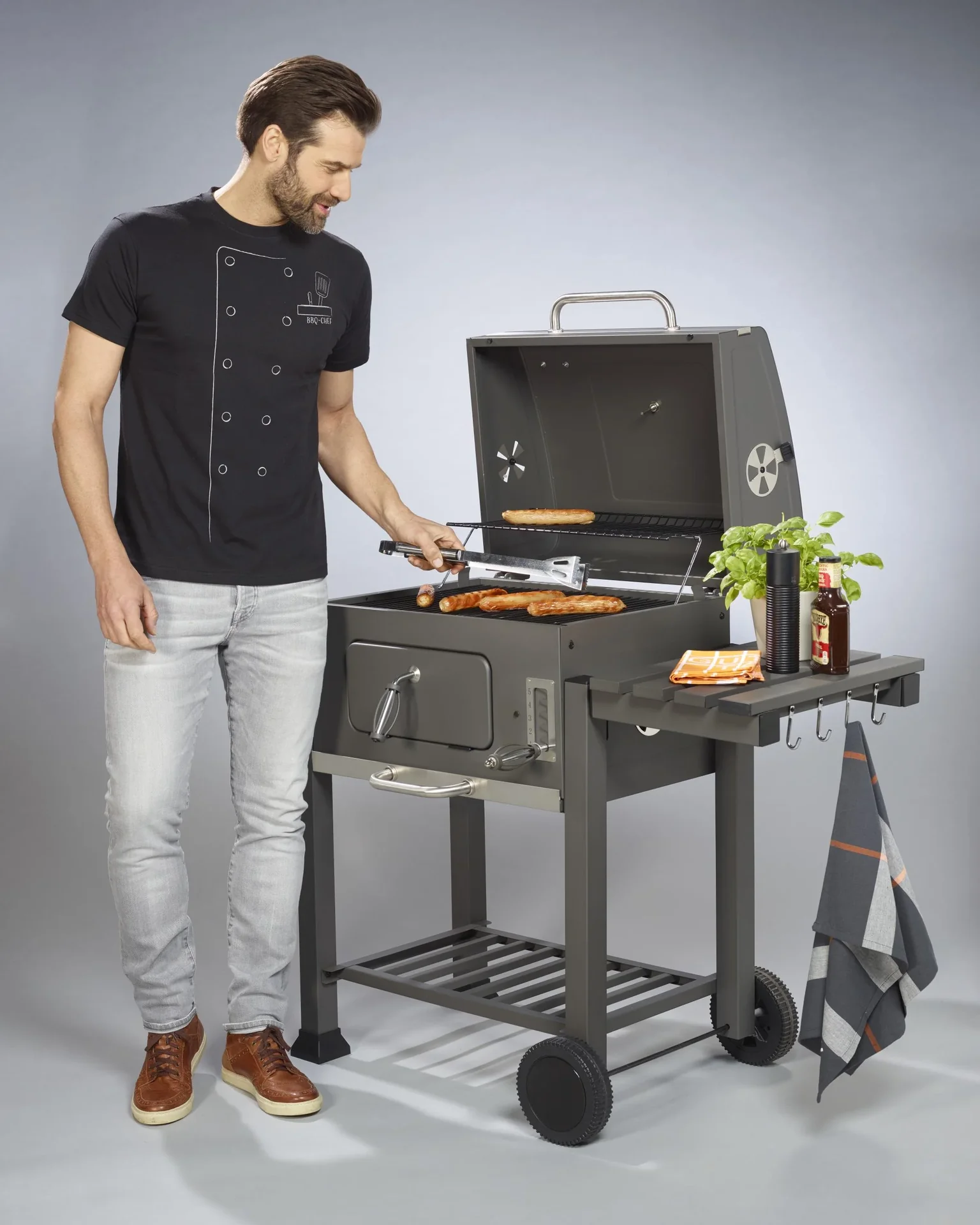 T-Shirt Grillmeister, Farbe schwarz, Gr.M - 5