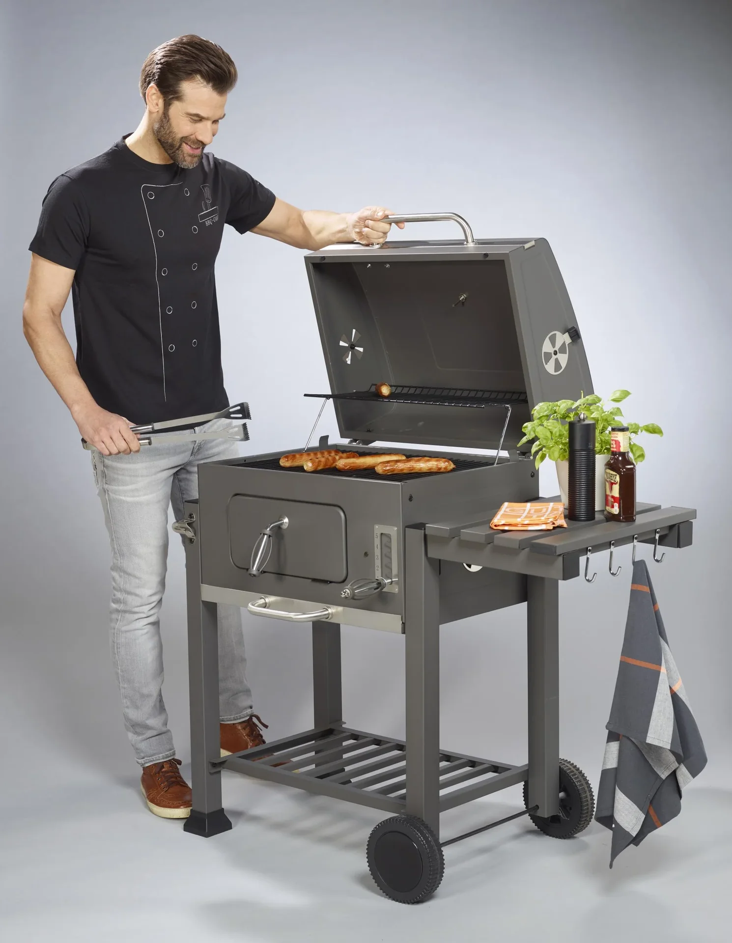 T-Shirt Grillmeister, Farbe schwarz, Gr.M - 6