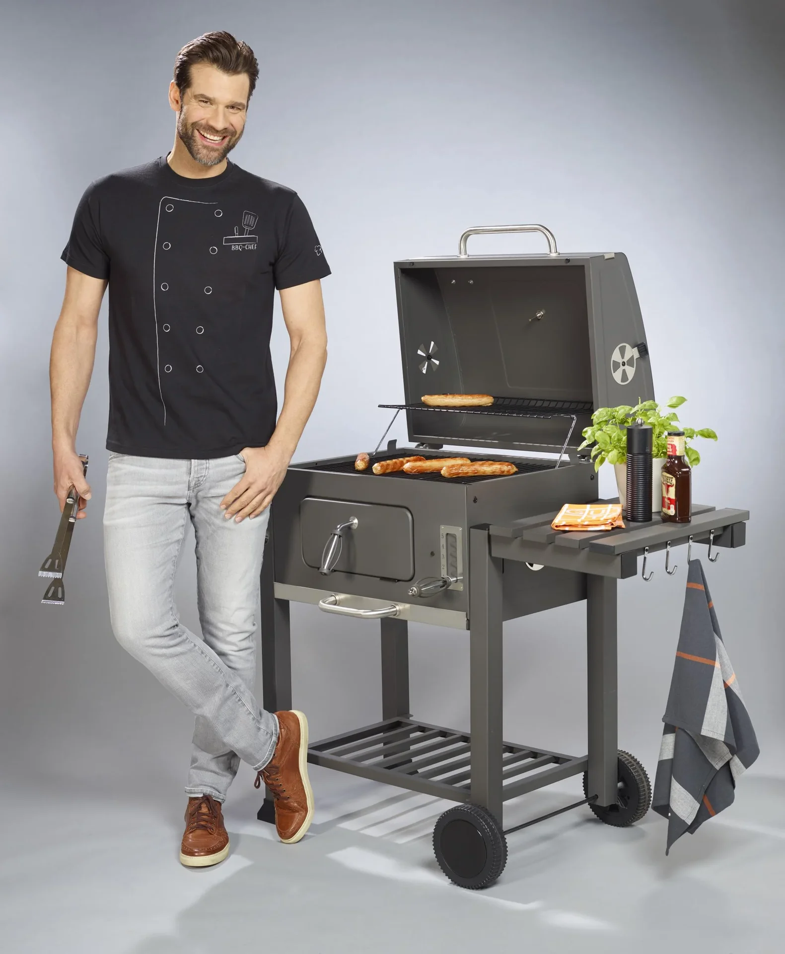 T-Shirt Grillmeister, Farbe schwarz, Gr.M - 8