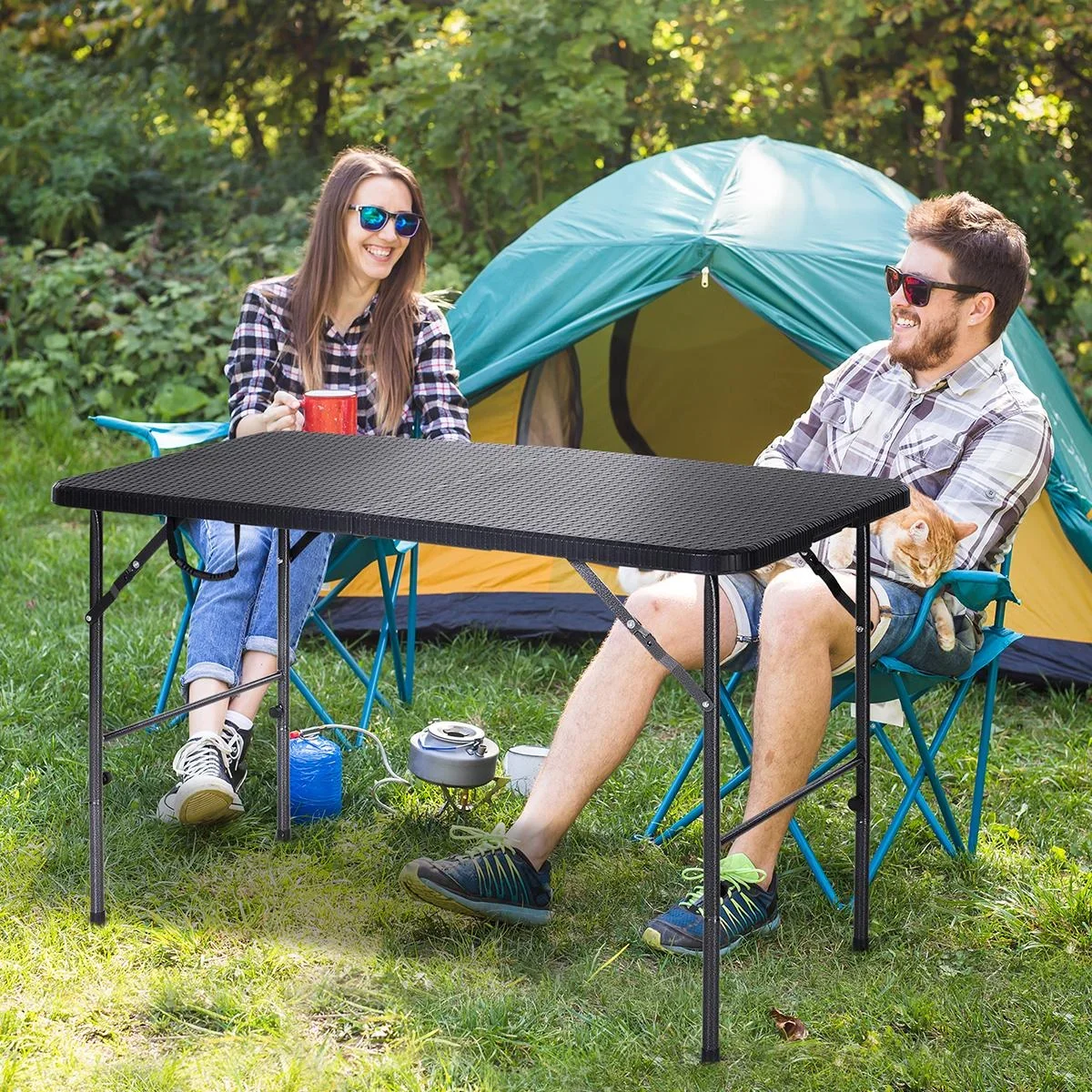 Campingtisch schwarz - 0
