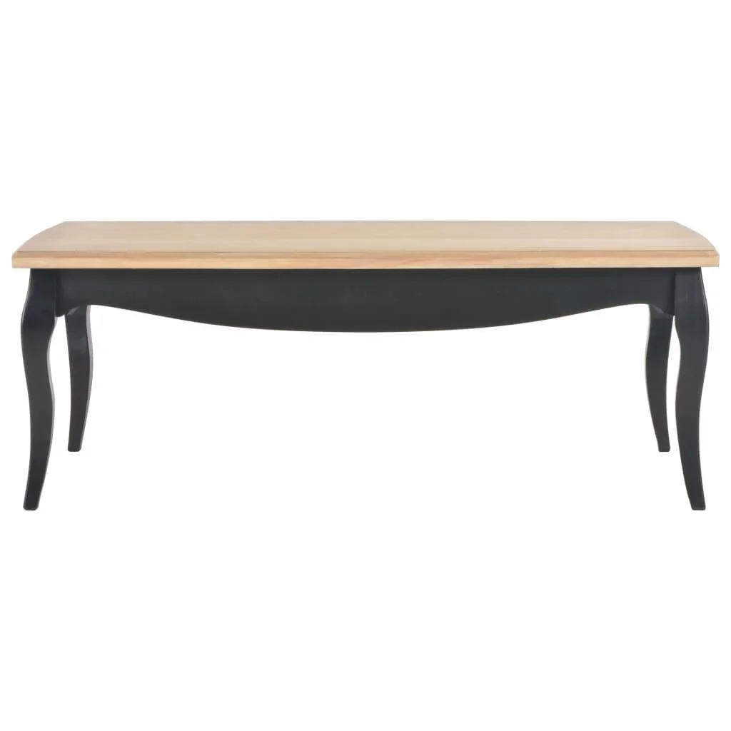 Couchtisch 110x60x40 cm Kiefer massiv schwarz und braun - 1