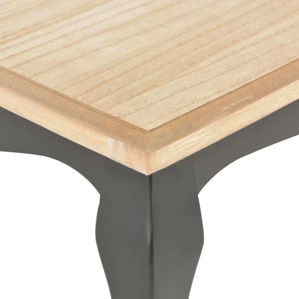 Couchtisch 110x60x40 cm Kiefer massiv schwarz und braun - 3