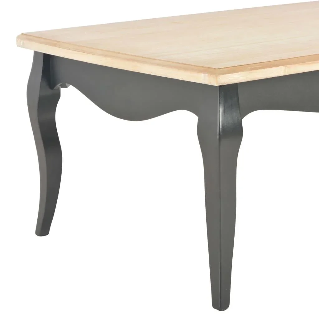 Couchtisch 110x60x40 cm Kiefer massiv schwarz und braun - 4