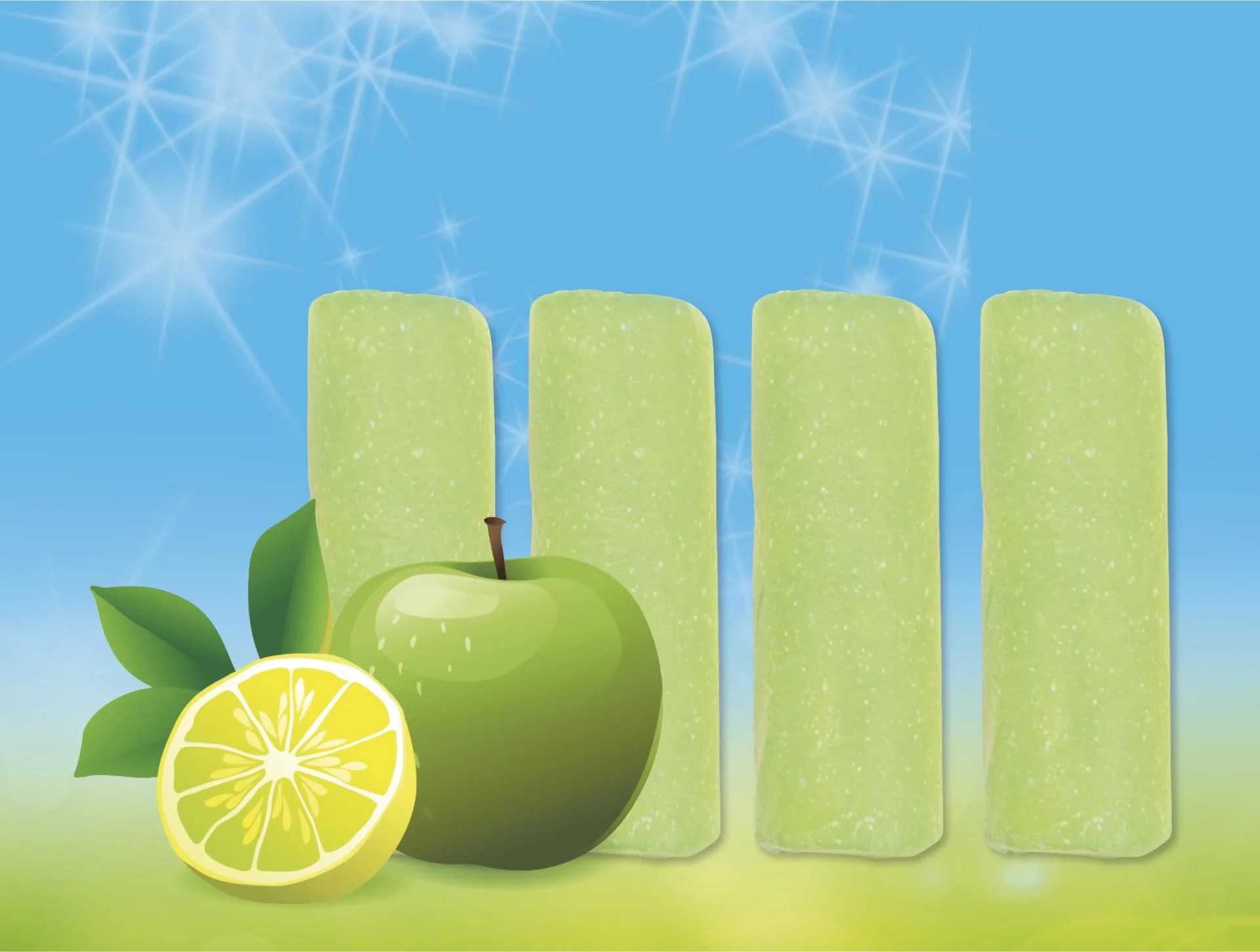 Ersatz-Duftsteine für Abflussfee 878035, 40 g, 8 Stück, Apfel-Zitrone - 0