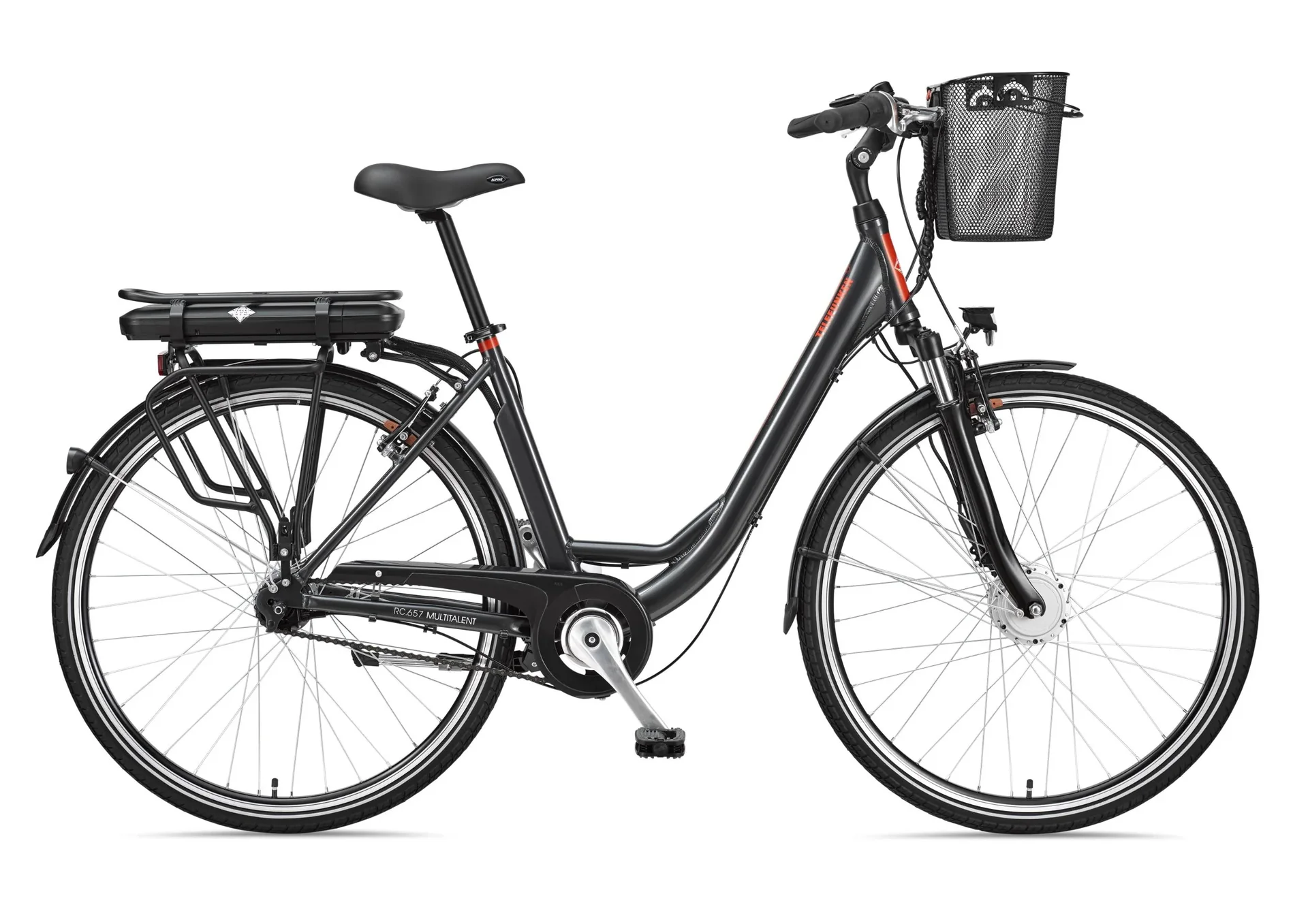 Unisex E-Bike City, 28 Zoll, Rahmenhöhe 49 cm, 7-Gang Nabenschaltung, anthrazit, RC657 Multitalent - 0