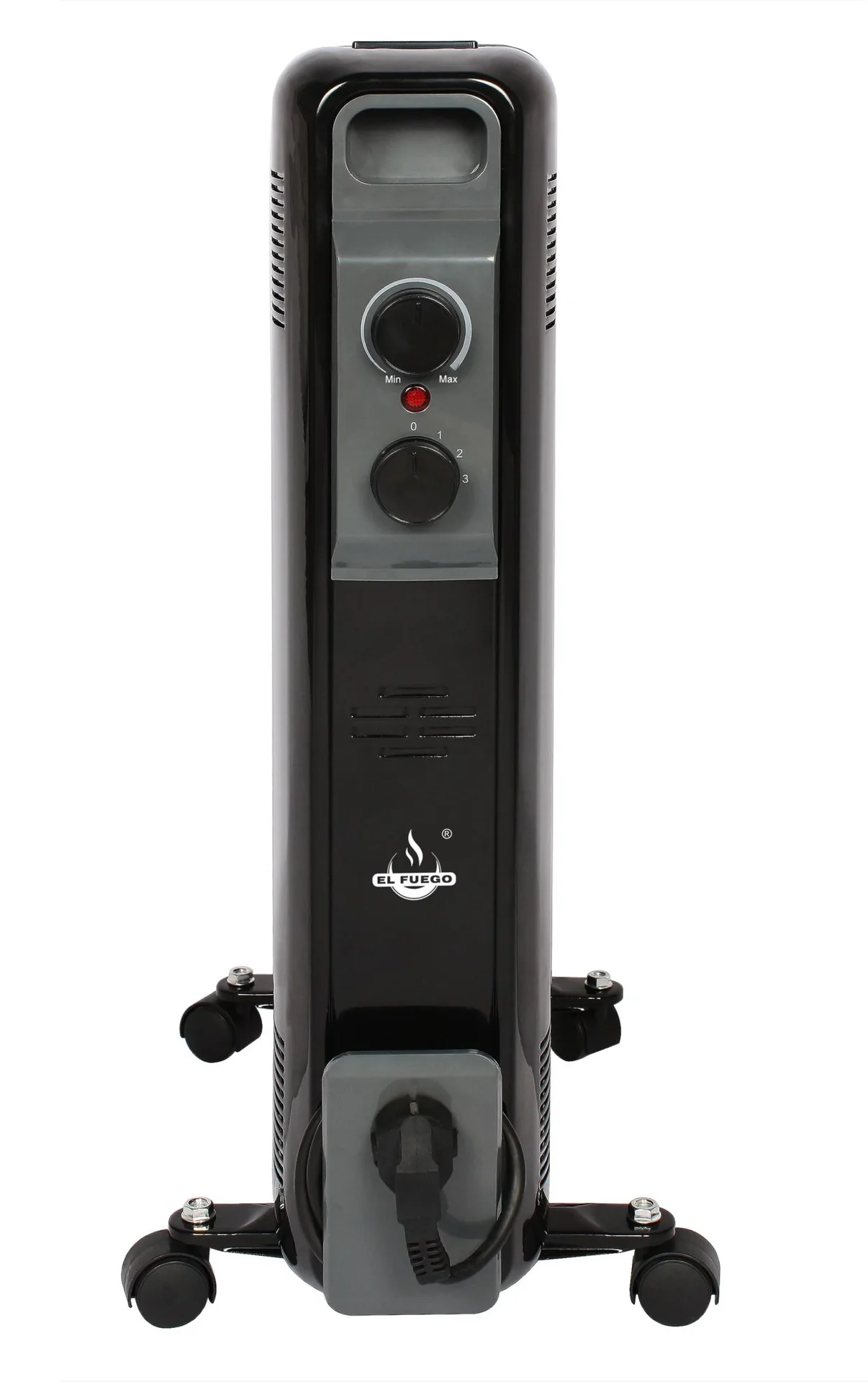 Mobiler Ölradiator, schwarz, 11 Rippen - 4