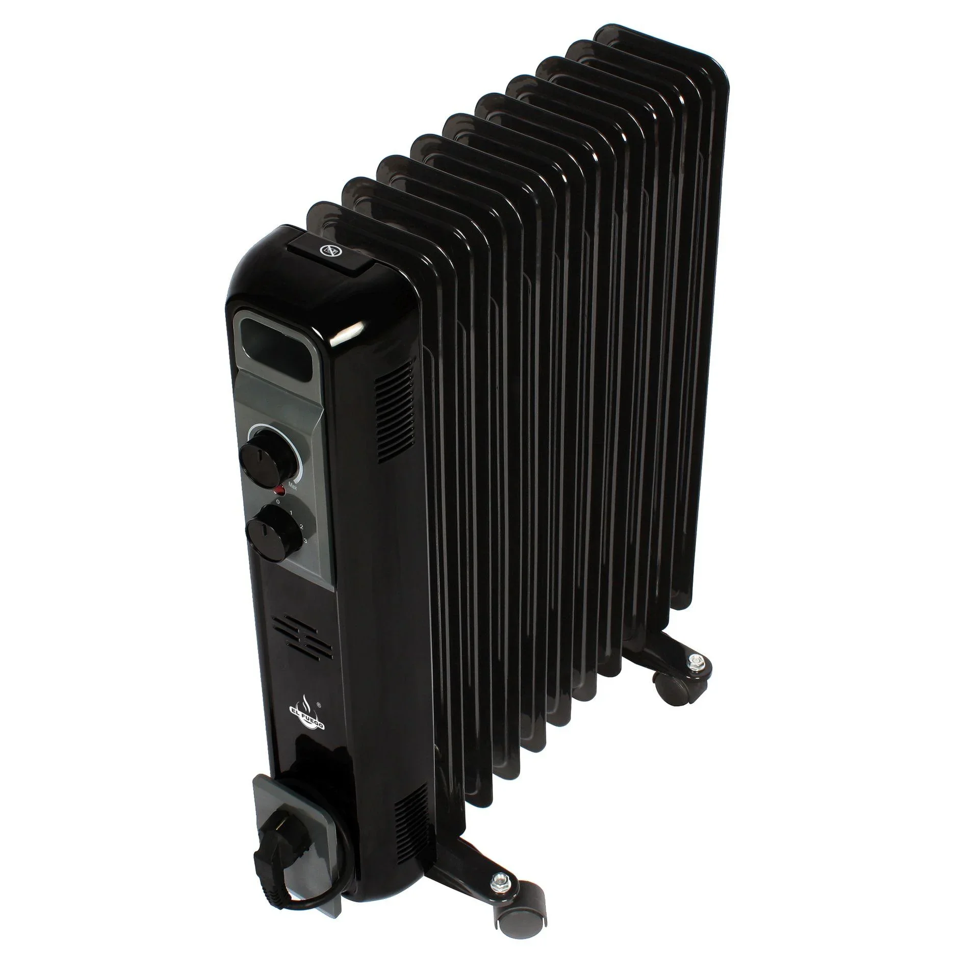 Mobiler Ölradiator, schwarz, 11 Rippen - 6
