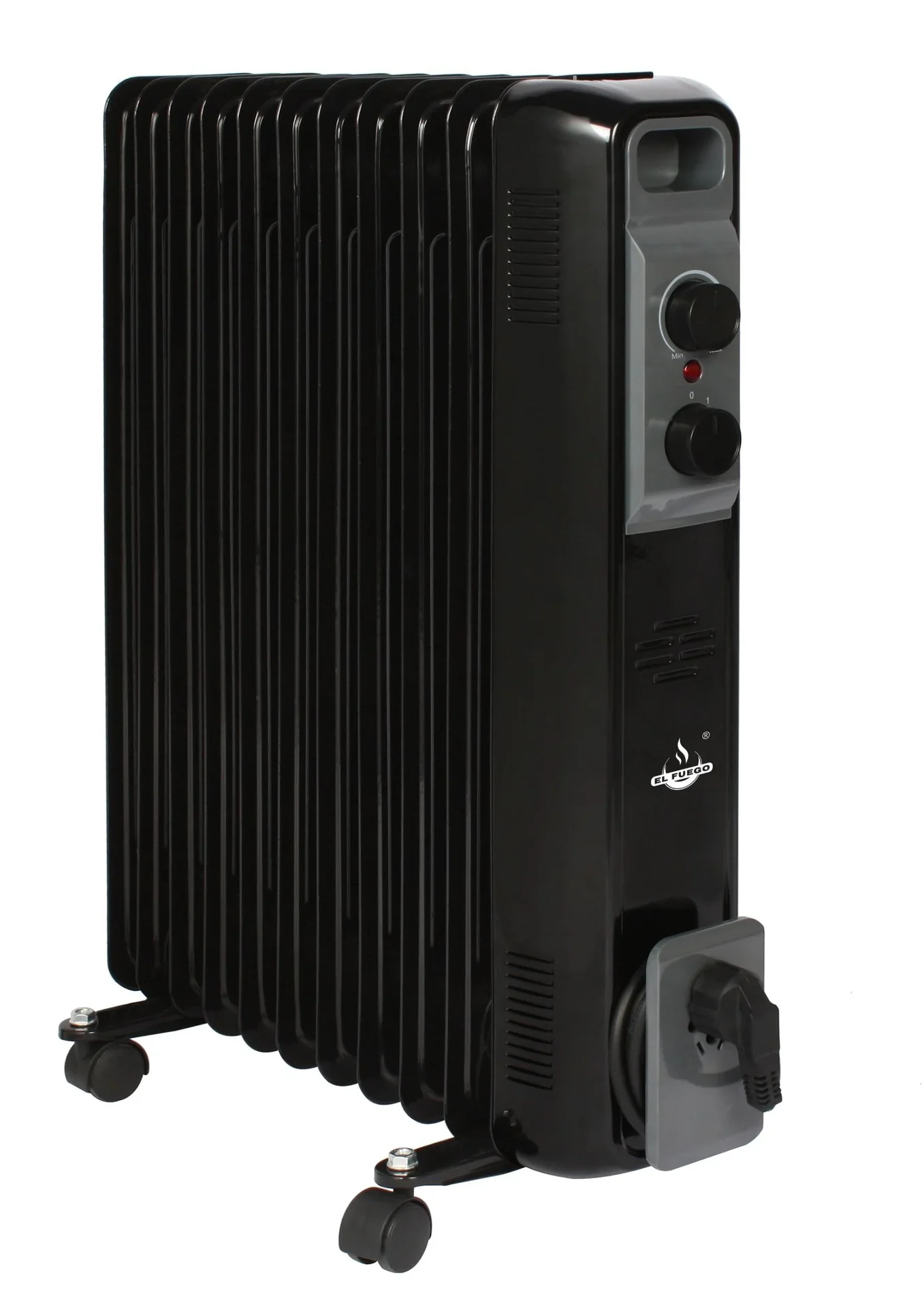 Mobiler Ölradiator, schwarz, 11 Rippen - 7