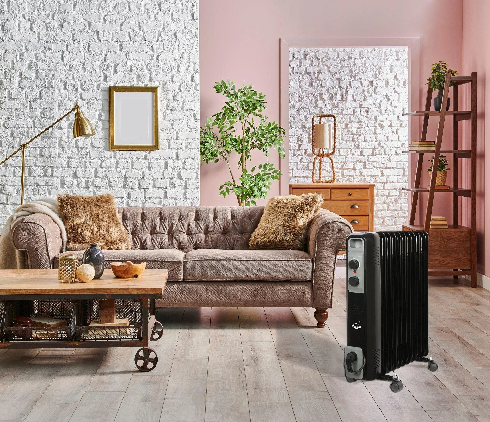 Mobiler Ölradiator, schwarz, 11 Rippen - 9