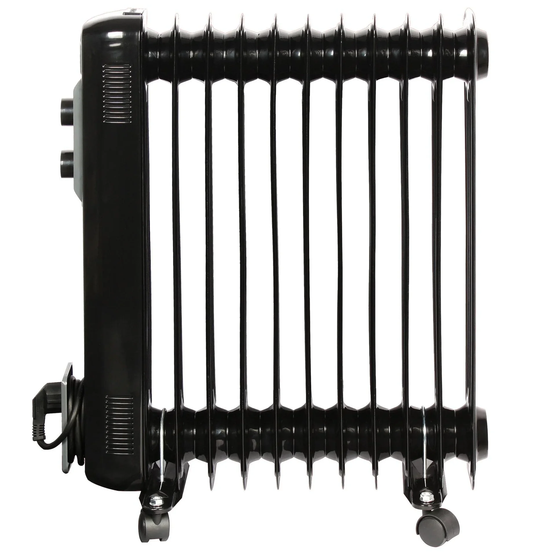 Mobiler Ölradiator, schwarz, 11 Rippen - 10