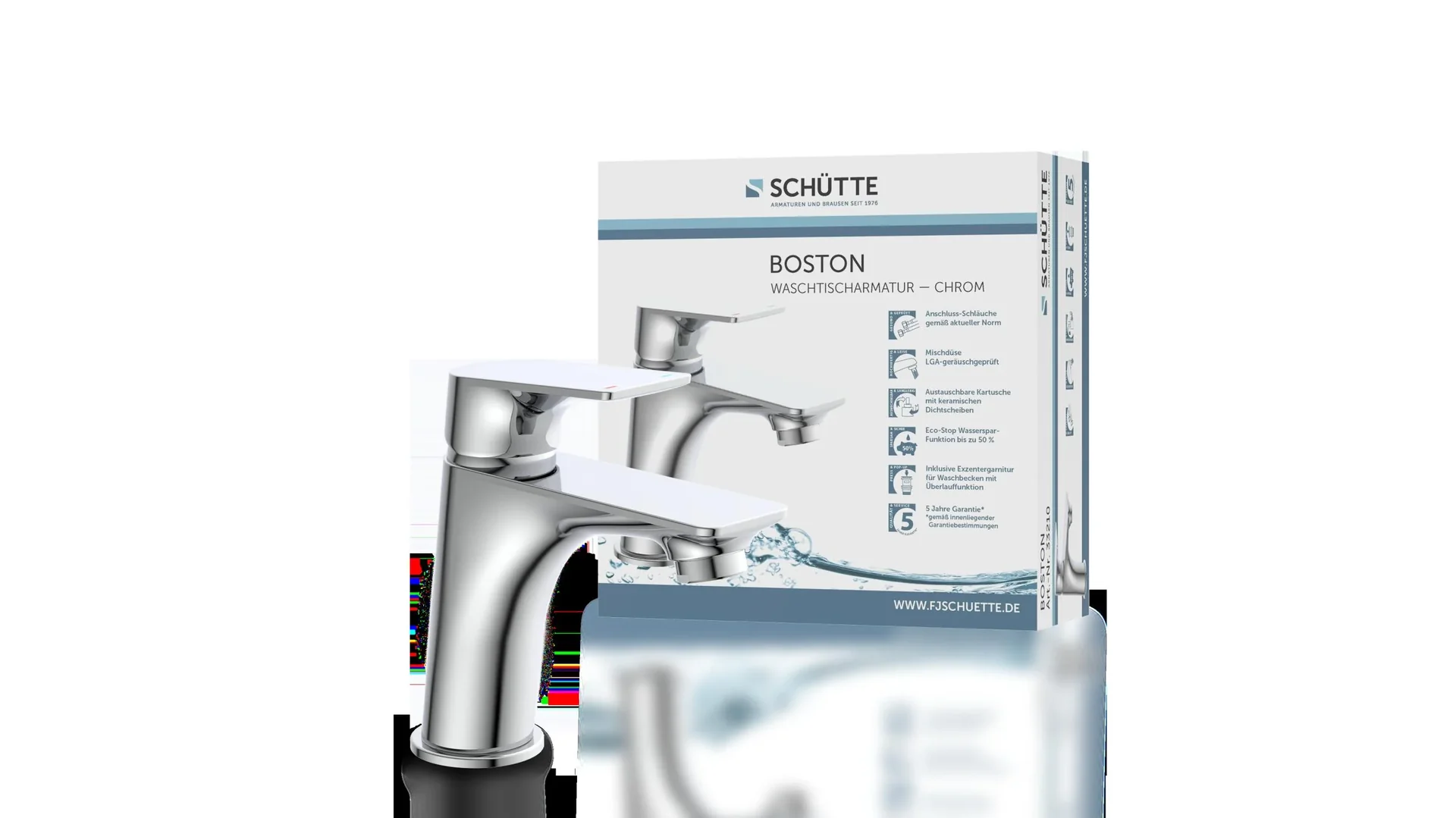 Waschtischarmatur "BOSTON", Chrom - 8