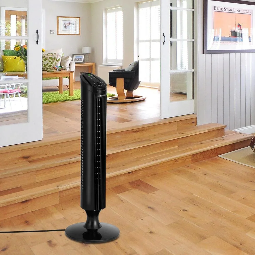 Turmventilator mit Fernbedienung, Turbofuncite & Aromabox schwarz - 0