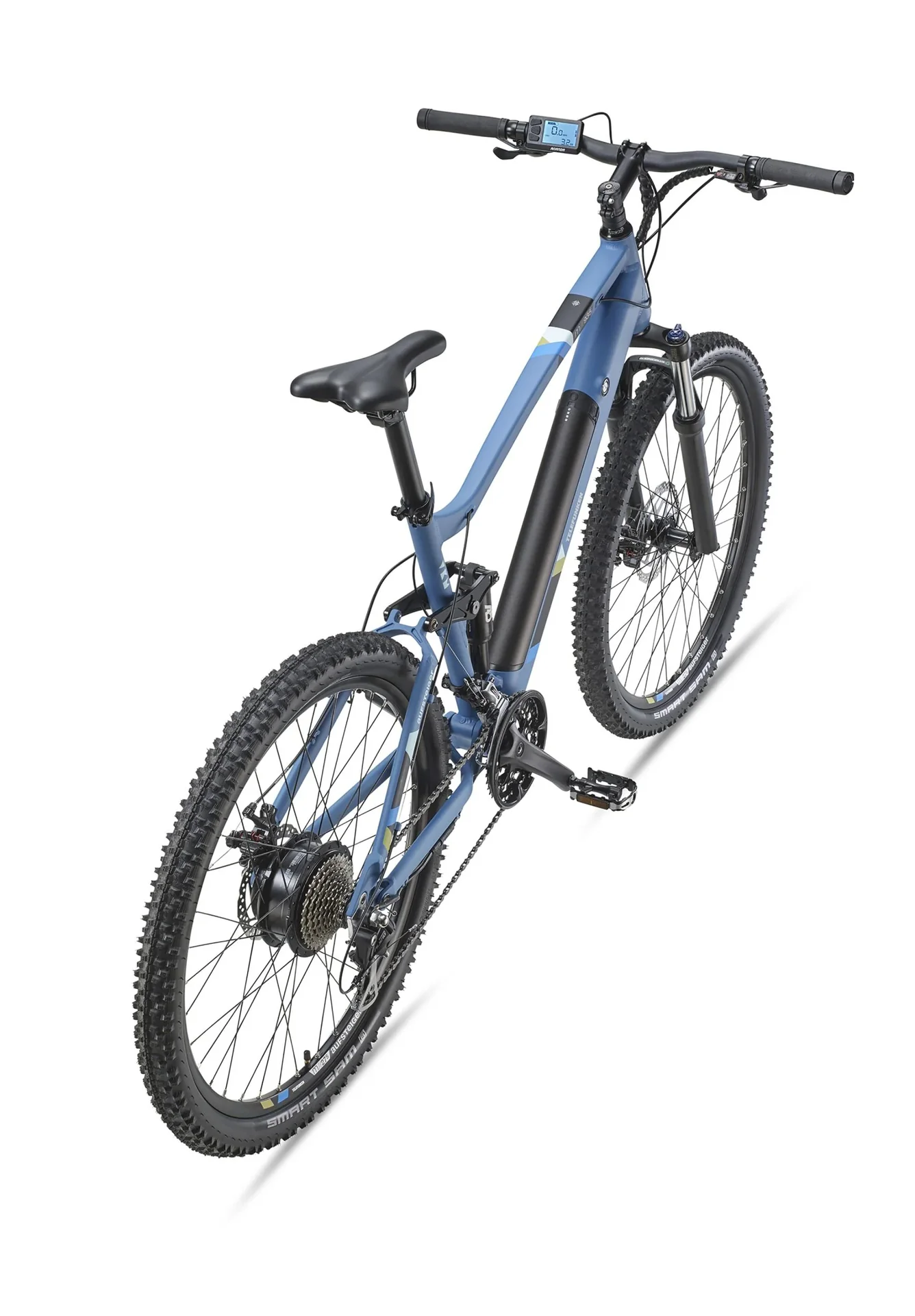 Unisex Alu MTB E-Bike, 27,5 Zoll, 24-Gang Kettenschaltung, blau, Aufsteiger M935 Fully - 2