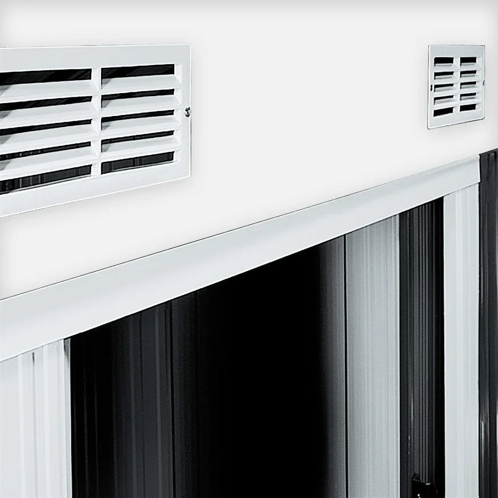 Gartenhaus anthrazitfarbenes Metall 196 x 122 x180 cm - 6