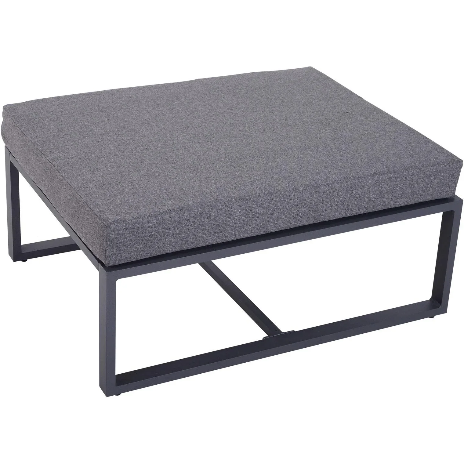 6-tlg, Gartengarnitur Gartensofaset Sitzgruppe Gartenmöbel Alu Grau mit Kissen für 4 5 Personen - 0