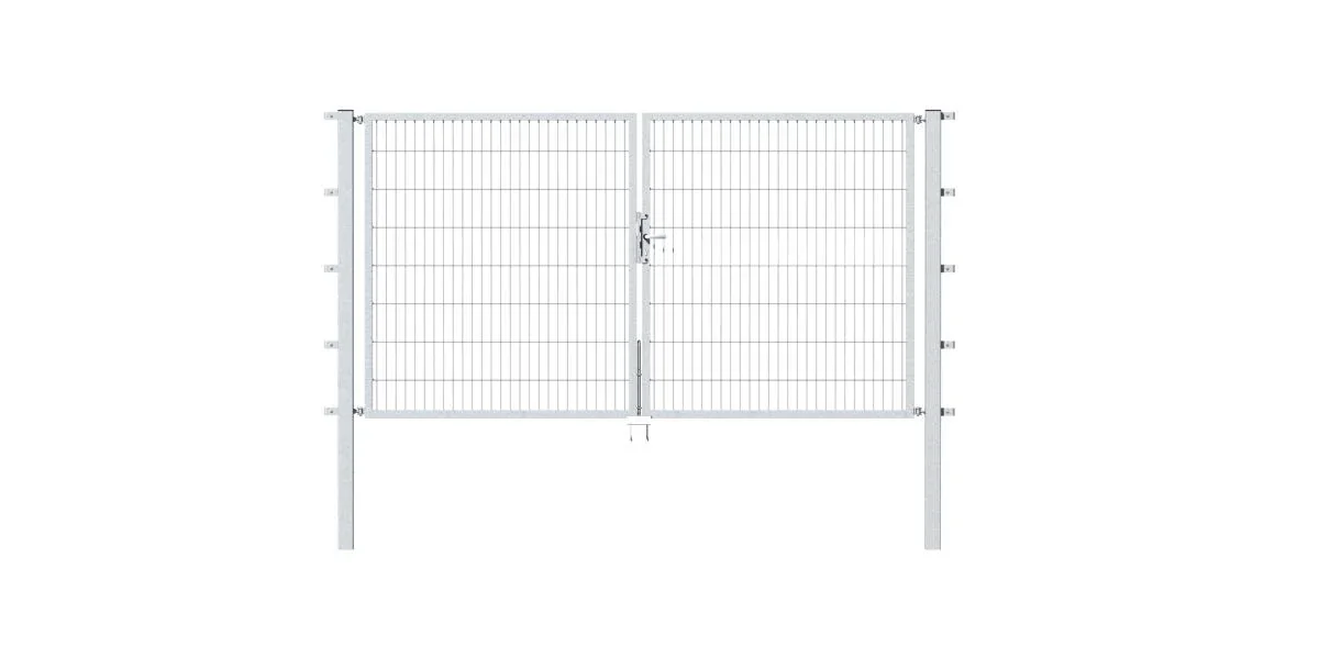 Doppeltor Flexo mit Zubehör, feuerverzinkt, Breite 200 cm, Höhe 80 cm, PF 60x60 cm - 0