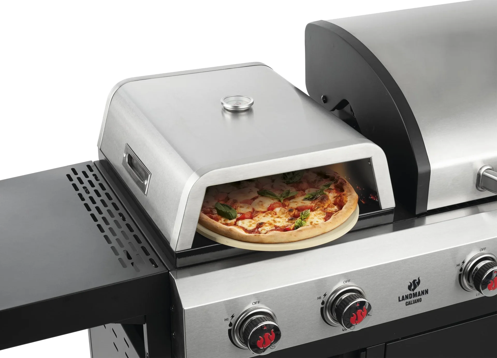 Gasgrillwagen mit Pizzaaufsatz,"GG-VI-692", CALIANO 6.1 cooK, 177 x 117 x 60 cm - 2