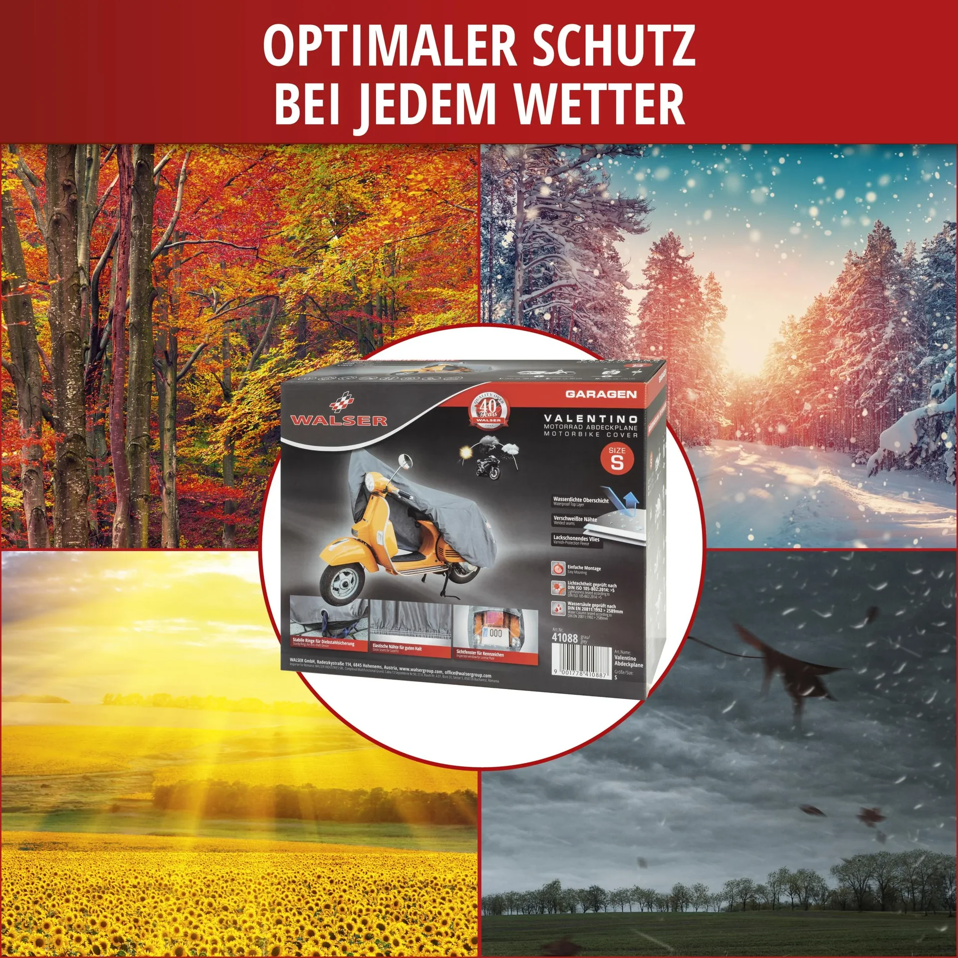 Motorradgarage Scooter - Grösse S - 185 x 90 x 110 cm - PVC - 1