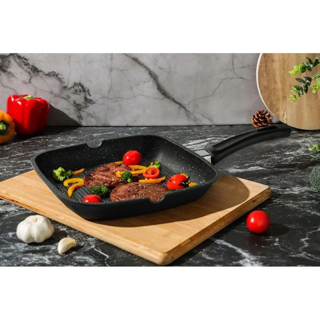 Grillpfanne - 28 cm - Schwarz - 0