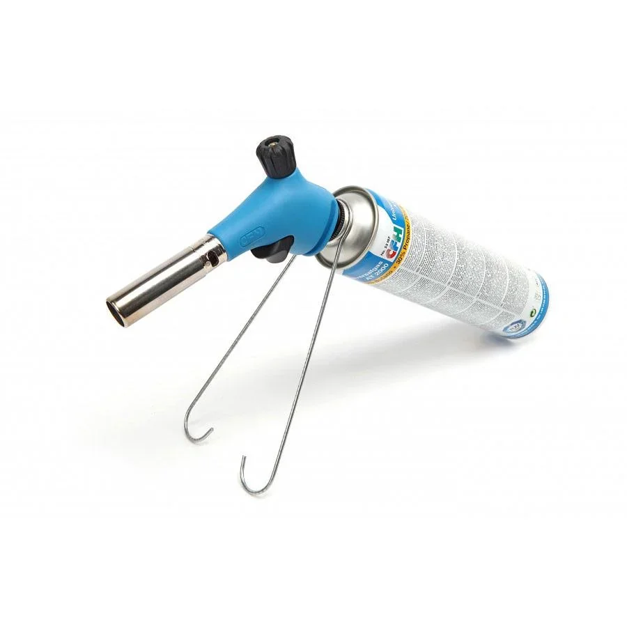 Leistungsstarkes Handlötgerät für Weich- und Hartlöten - 360° drehbar - Piezo-Zündung mit Butangasflasche - 2