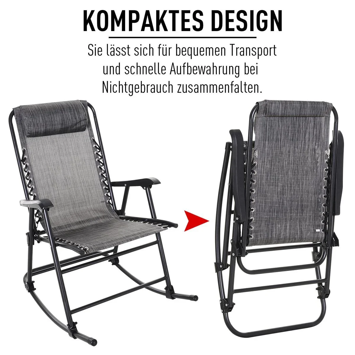 Schaukelstuhl mit Kopfkissen - 1