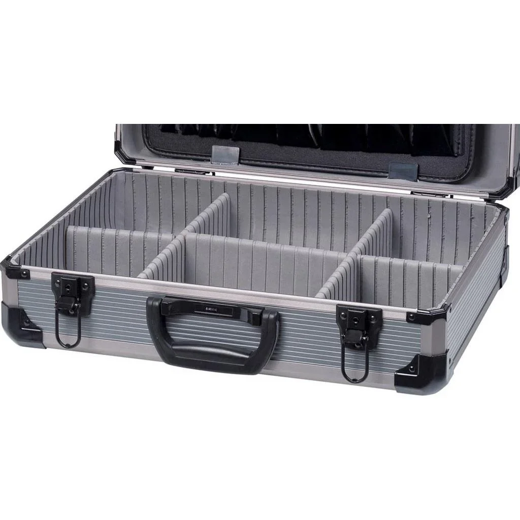 Aluminium-Werkzeugkasten - 48.5x33.5x15.2 - Silber - max 10kg - 0