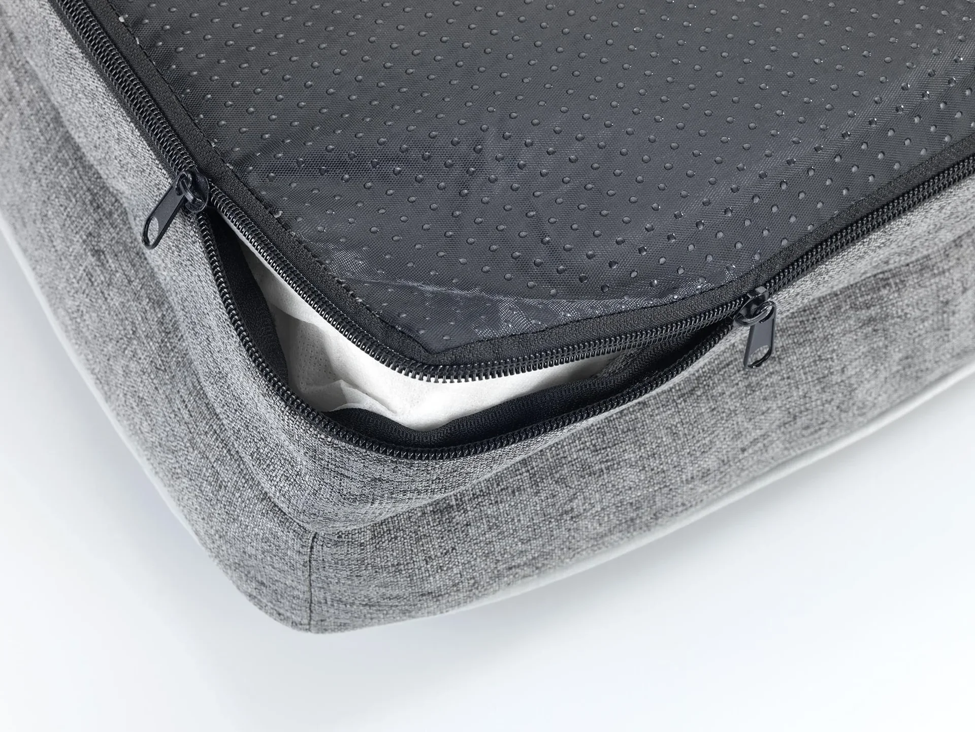 Orthopädisches Hundebett, Grau, Größe M, 75 x 50 x 15 cm - 1