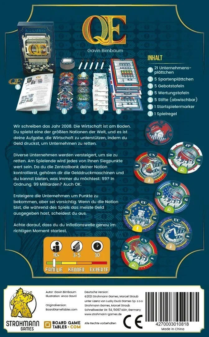 Gesellschaftsspiel Q.E. - Brettspiel - 2