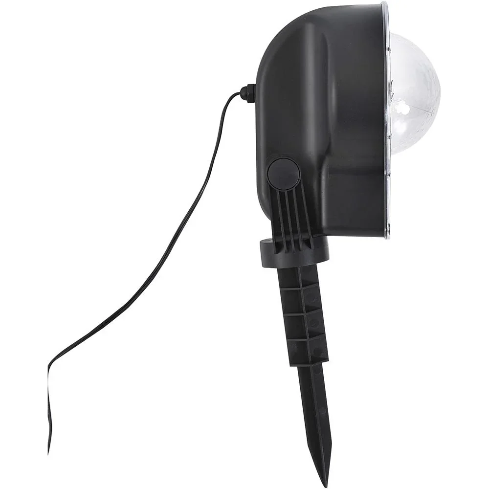 LED Projektor Lichter Lichteffekt Schneeflocke Weihnachten Schwarz - 0