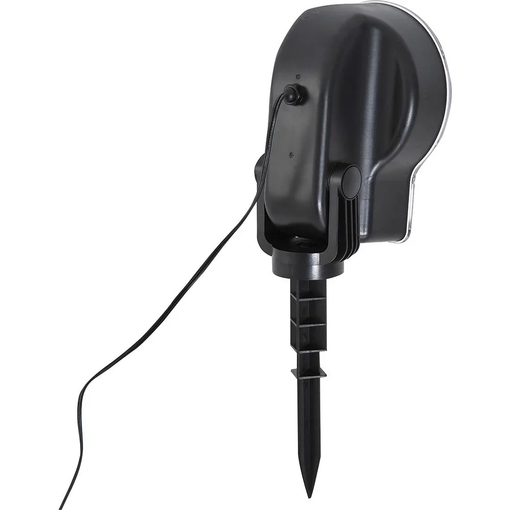 LED Projektor Lichter Lichteffekt Schneeflocke Weihnachten Schwarz - 2