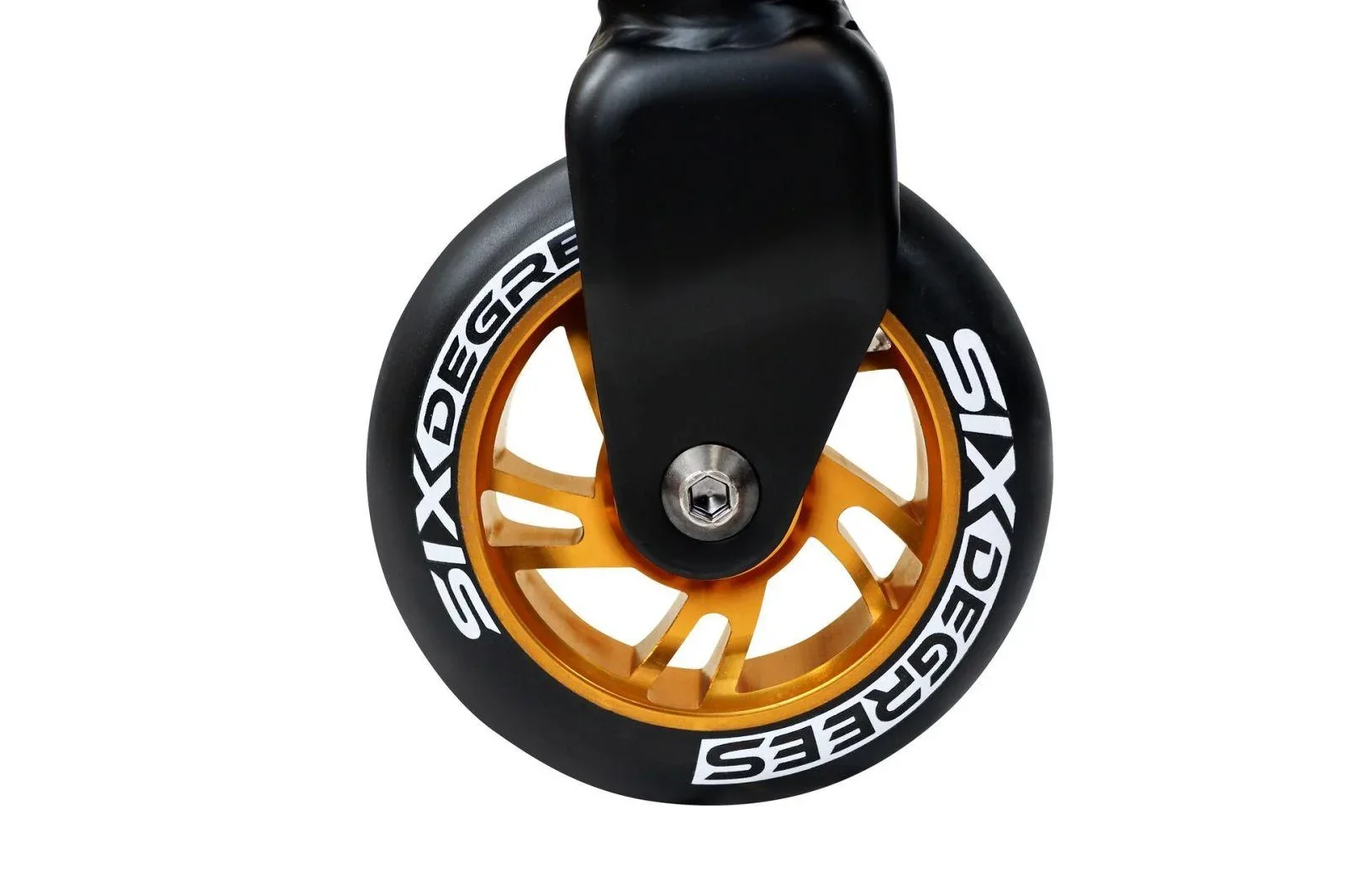 Stuntscooter mit verstärktem Wing-Lenker, HIC Compression, 100 mm, ABEC 9, 360° Lenkung, schwarz-kupferbraun - 2