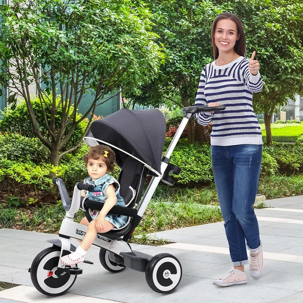 4 in 1 Kinderdreirad mit Sonnendach - 4