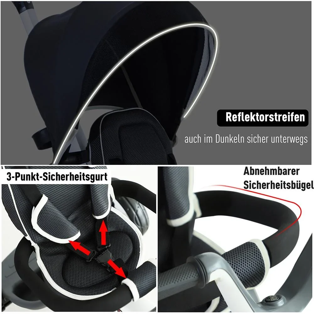 4 in 1 Kinderdreirad mit Sonnendach - 5
