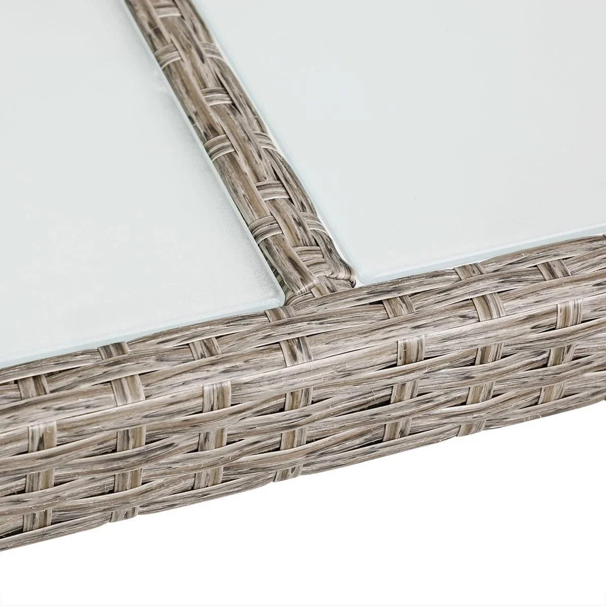 Gartengarnitur 13-teilige stapelbare Polyrattan-Stuhlgarnitur Bali beige - 0