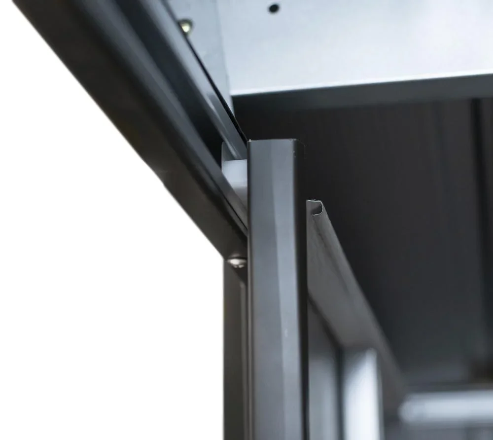 Gerätehaus Metallgerätehaus 8x8 253x242x201 cm Onyx Schwarz - 5