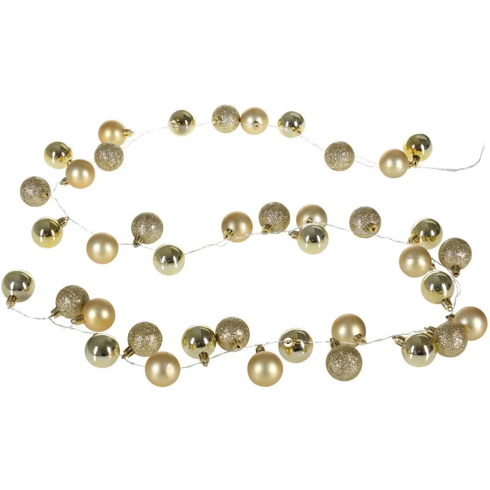 Weihnachtslichterkette LED gold 2m Kugeln - 2