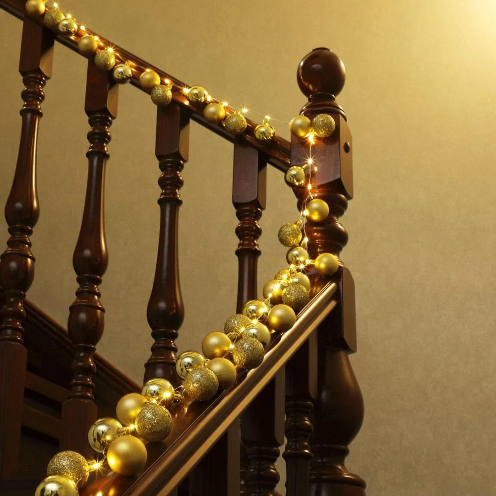 Weihnachtslichterkette LED gold 2m Kugeln - 4