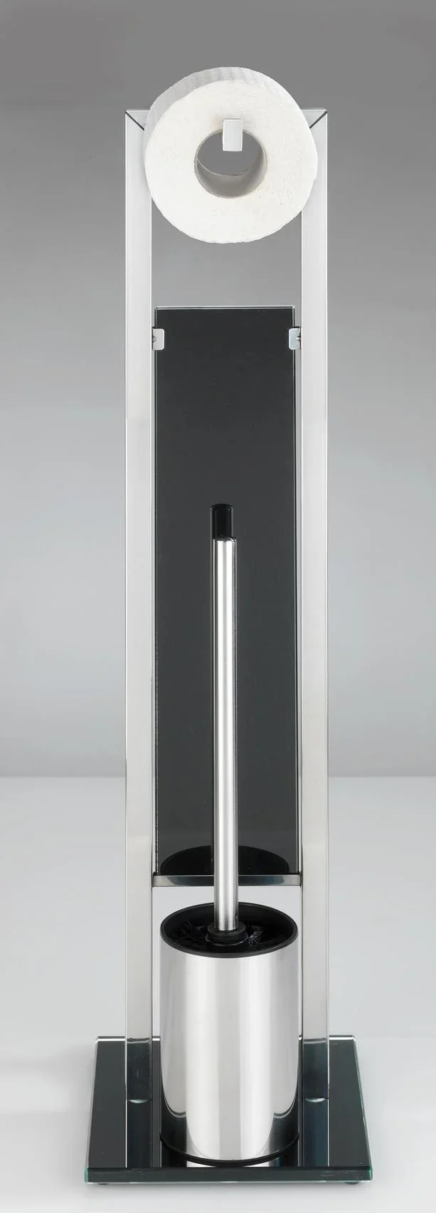 Stand WC-Garnitur Rivalta 3in1, Schwarz / Silber glänzend - 2