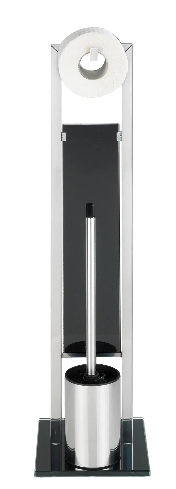 Stand WC-Garnitur Rivalta 3in1, Schwarz / Silber glänzend - 5