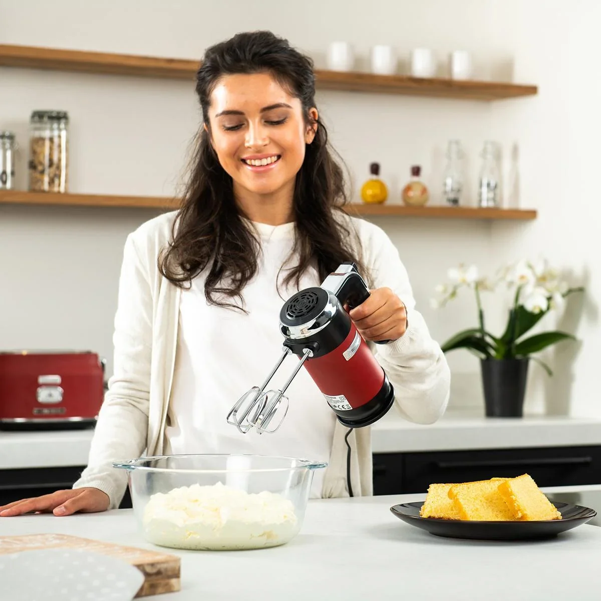 Retro-Handmixer - Rot - 0