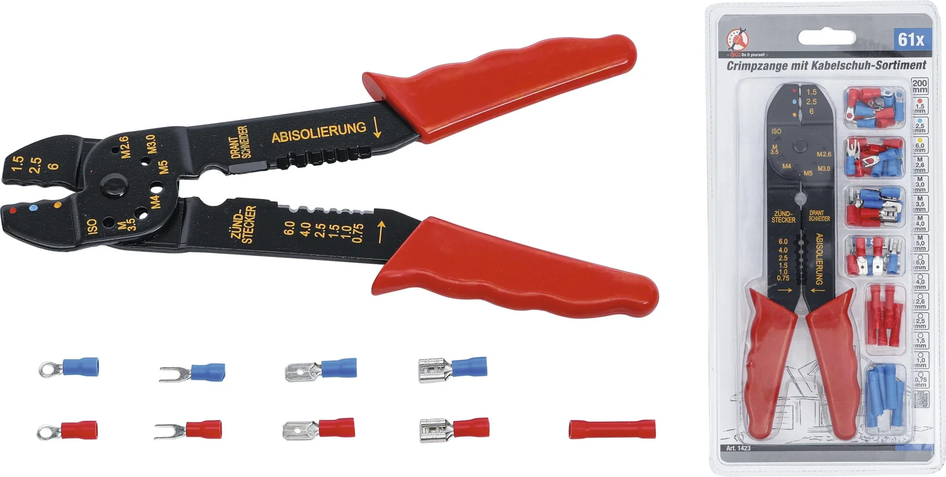 Crimpzange-Set, 61-teilig - 2