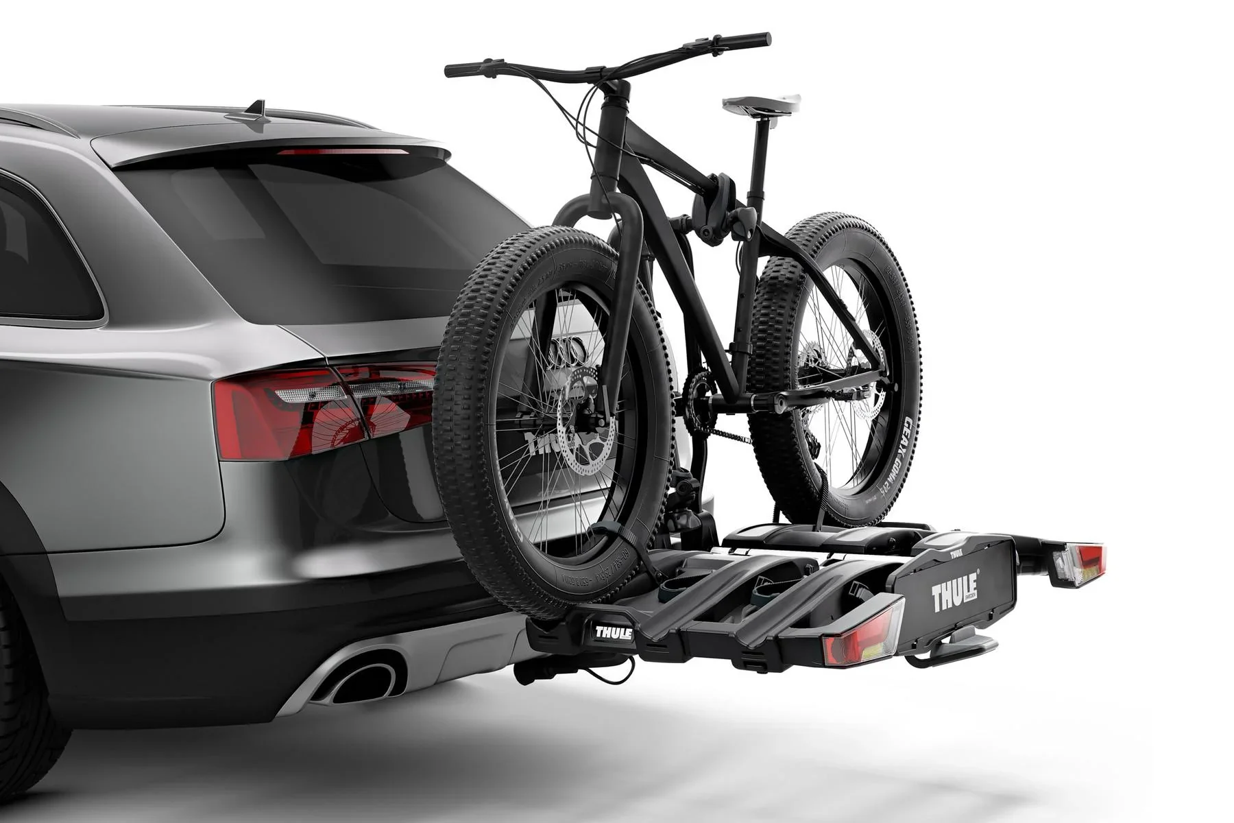 Fahrradträger EasyFold XT 3 Black Edition für drei Fahrräder inkl. Auffahrschiene, Aufbewahrungstasche und Felgenschutzadapter - 6