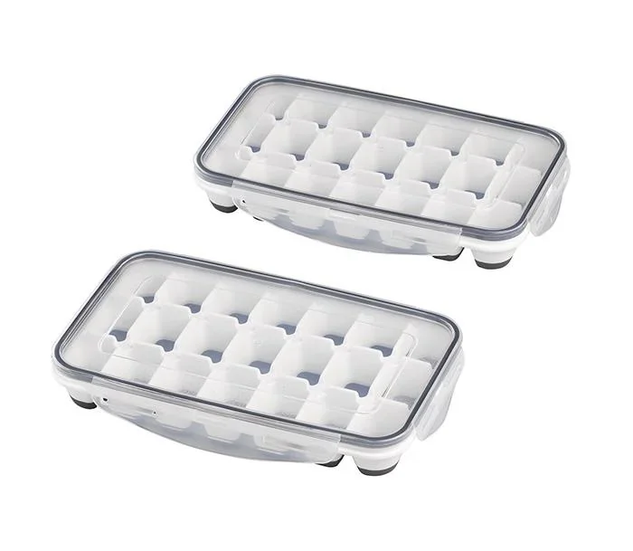 Eiswürfelform inklusive transparentem Deckel, für 21 Eiswürfel, Eiswürfelgröße: 4 x 2,5 x 3 cm - 2