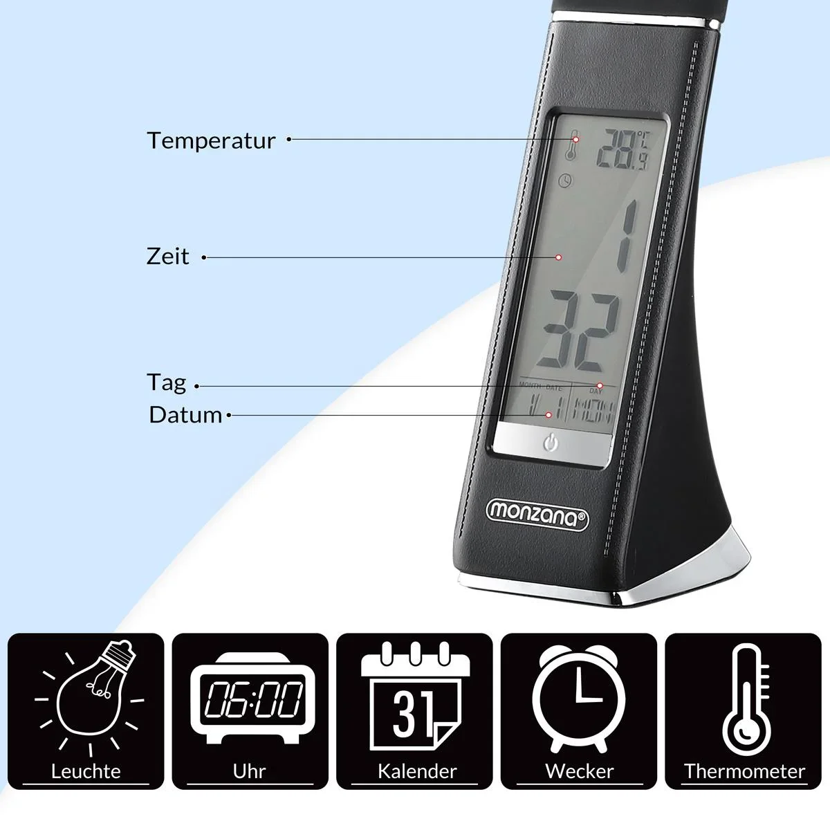 LED-Tischleuchte Lilly schwarz - 5