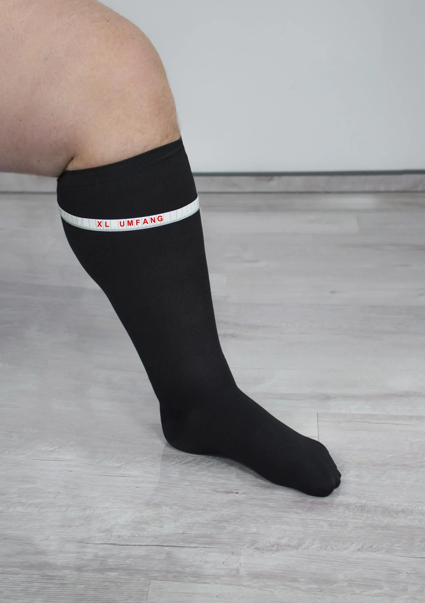 Reisestützstrümpfe für kräftige Waden, schwarz, Größe 39-41, Doppelpack - 1