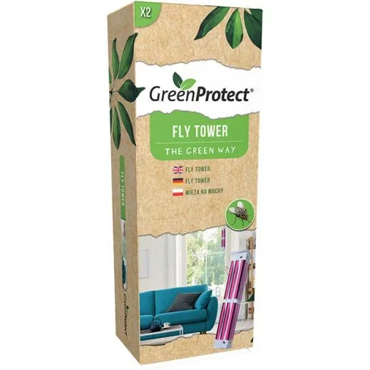 Grün schützen Fliegenfalle klebrig - 0